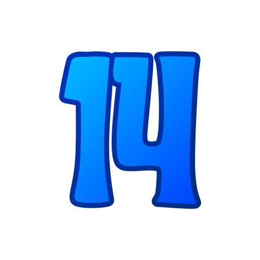 número 14 grátis ícone número 14 grátis ícone