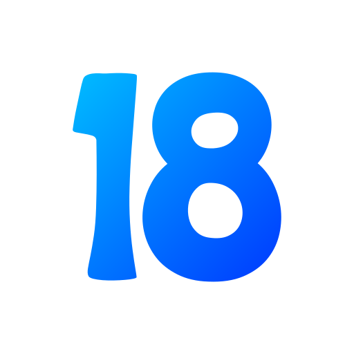 número 18 icono gratis