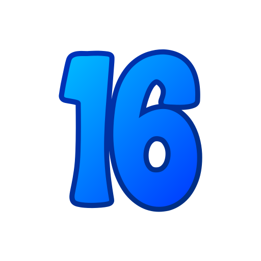 número 16 grátis ícone número 16 grátis ícone