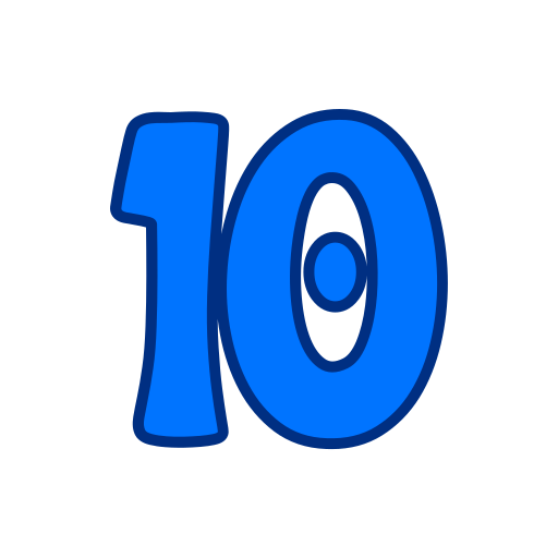 numero 10 icono gratis