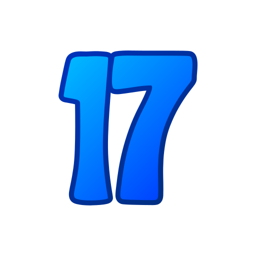 número 17 icono gratis