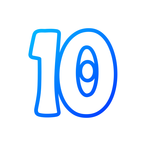 numero 10 icono gratis