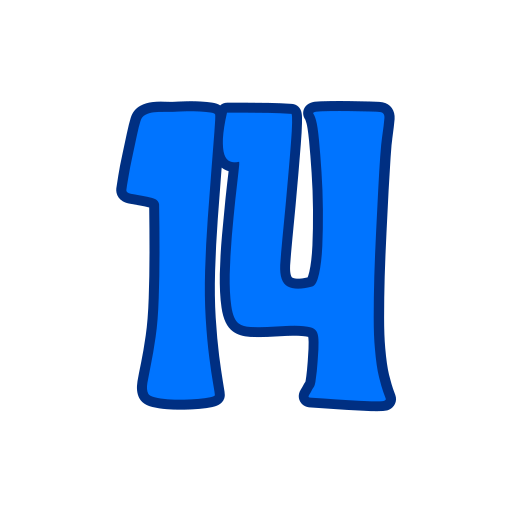 Number 14 free icon Number 14 free icon