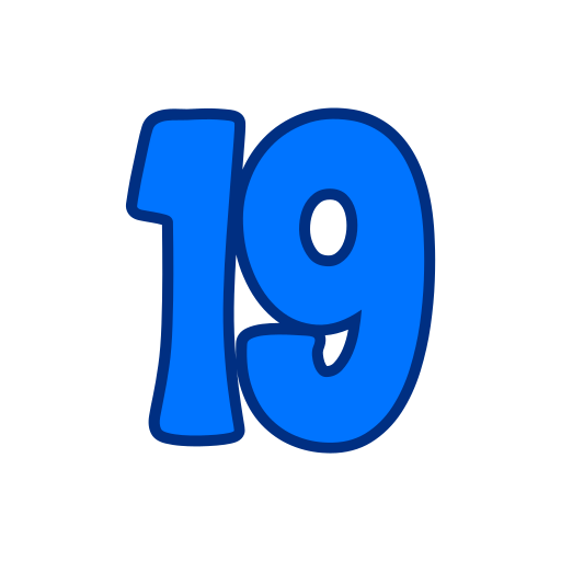 Number 19 free icon Number 19 free icon