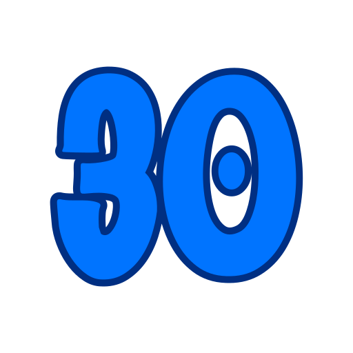 Number 30 free icon Number 30 free icon