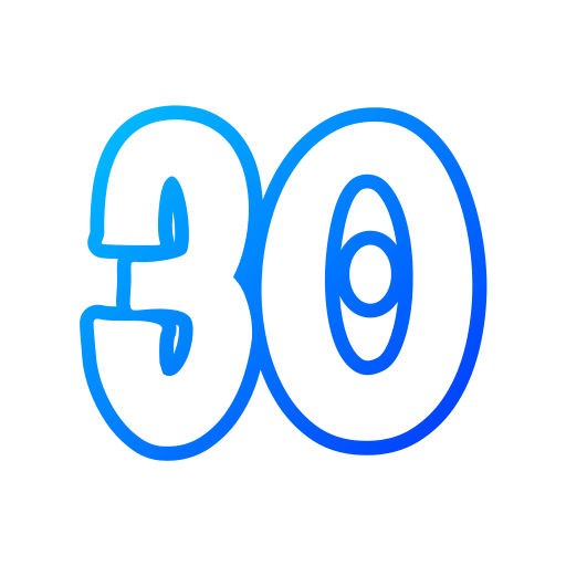 Number 30 free icon Number 30 free icon