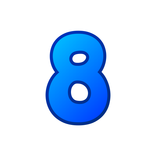 numero 8 icono gratis