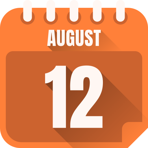 12 de agosto icono gratis