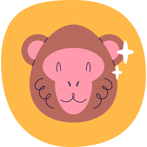 Monkey free sticker Monkey free sticker