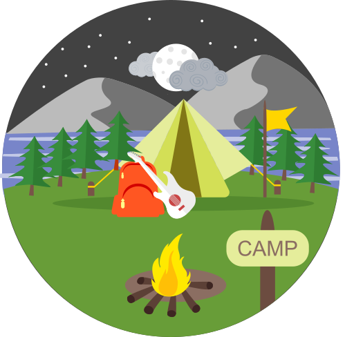 acampar icono gratis