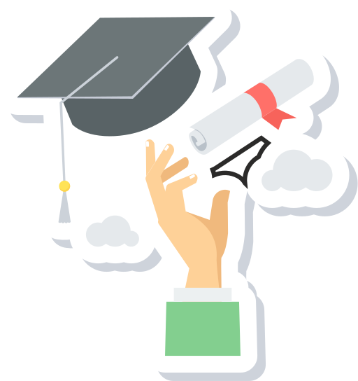 graduación icono gratis