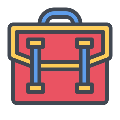 bolsa para la escuela icono gratis