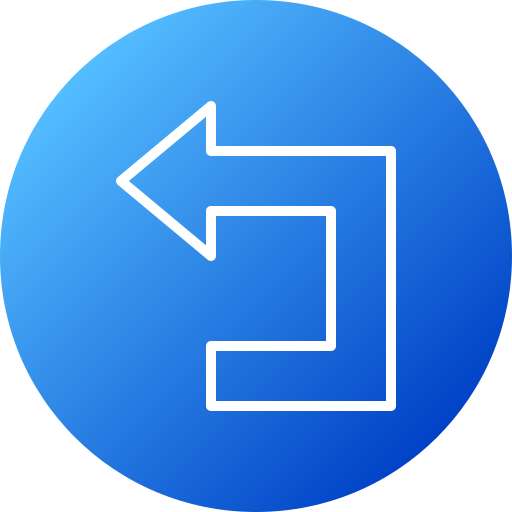 Turn left free icon
