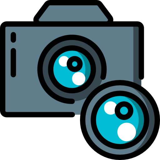 Photo camera icon Basic Miscellany Lineal Color