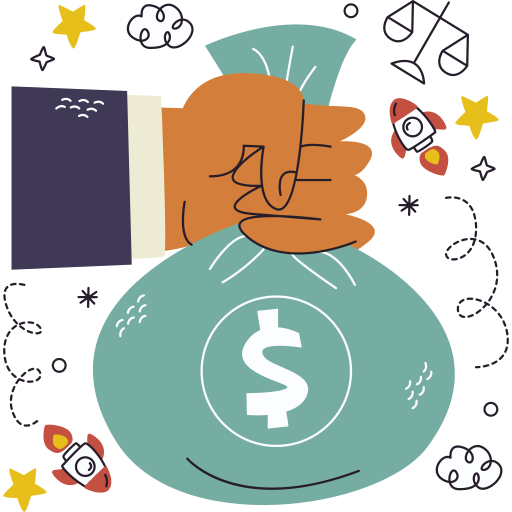 Cartoon Finance & Money Stickers Royalty Free SVG, Cliparts