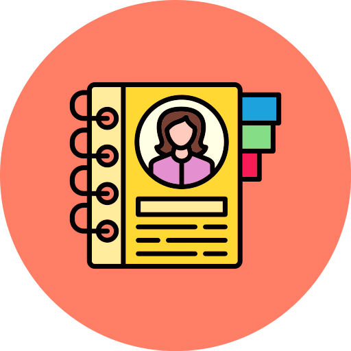 libreta de direcciones icono gratis