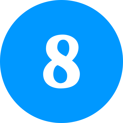 numero 8 icono gratis