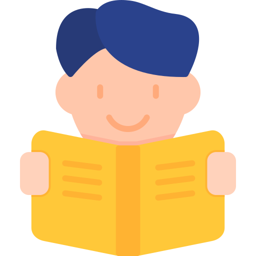 en lisant Icône gratuit