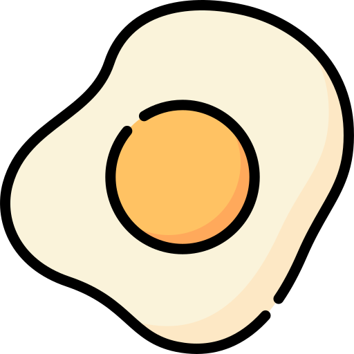 Fried egg cartoon icon 18800581 PNG