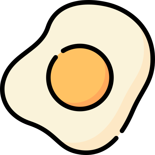 3D sunny side up eggs PNG, SVG