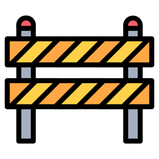 barrera de carretera icono gratis