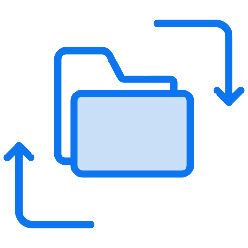 Data sync - Free files and folders icons