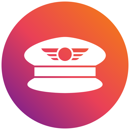 sombrero de piloto icono gratis