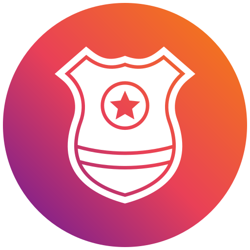 placa de policía icono gratis