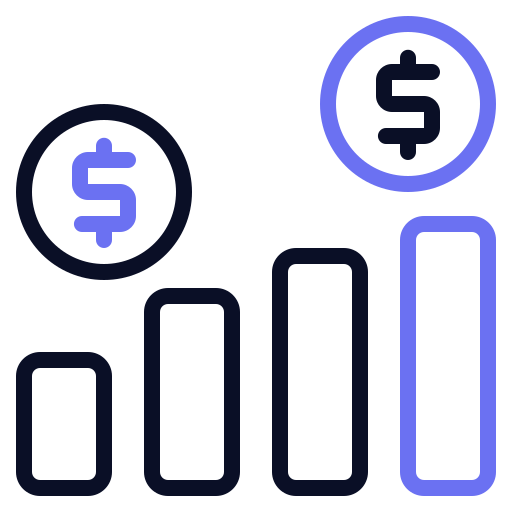 análisis financiero icono gratis