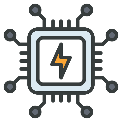 chip electrico icono gratis