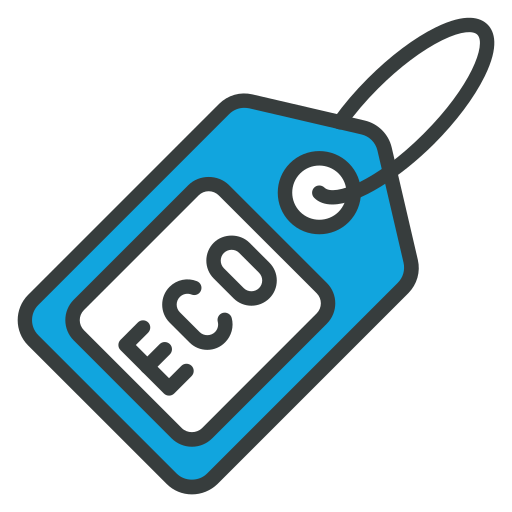 etiqueta ecológica icono gratis