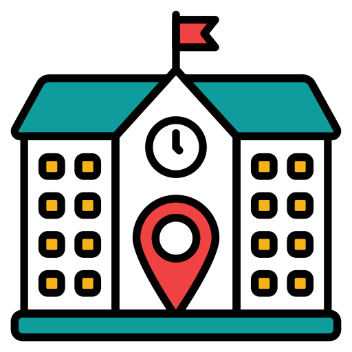 School location - Free education icons