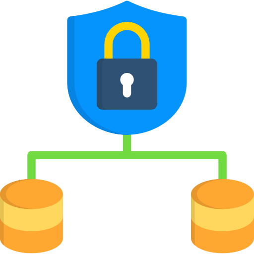 seguridad de datos icono gratis