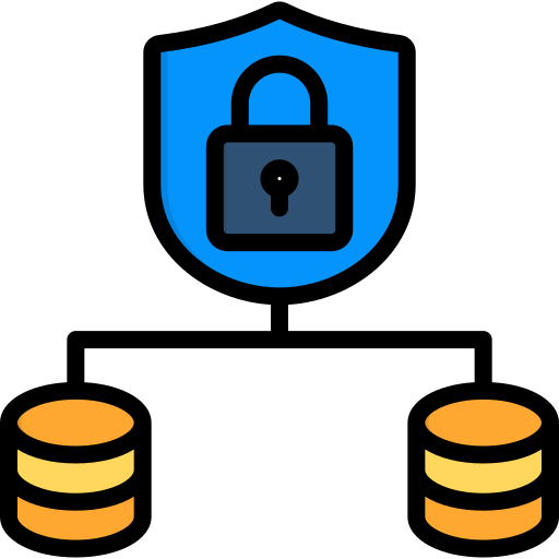 seguridad de datos icono gratis