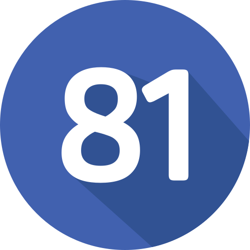 81 Icône gratuit 81 Icône gratuit