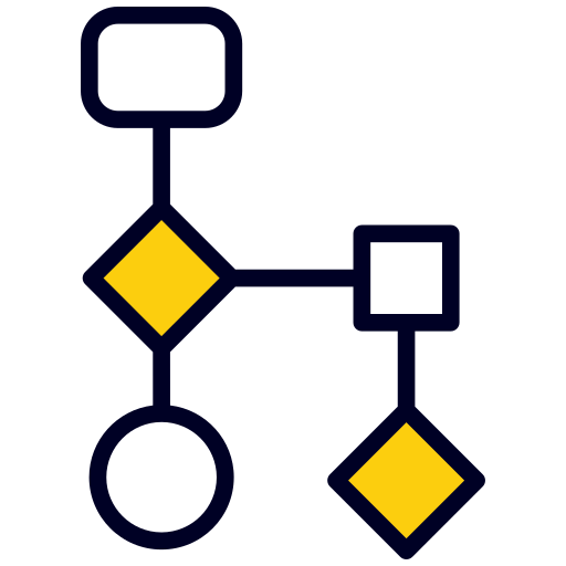 diagrama de flujo icono gratis