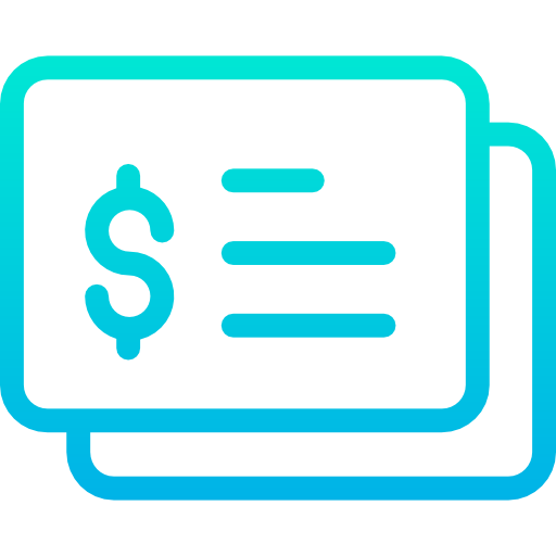 Cheque Kiranshastry Gradient icon