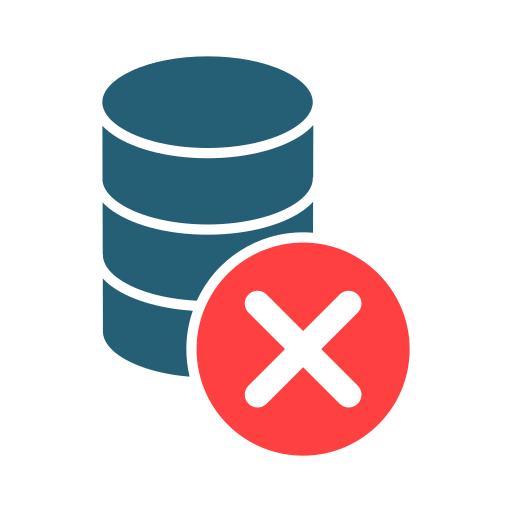 eliminar base de datos icono gratis
