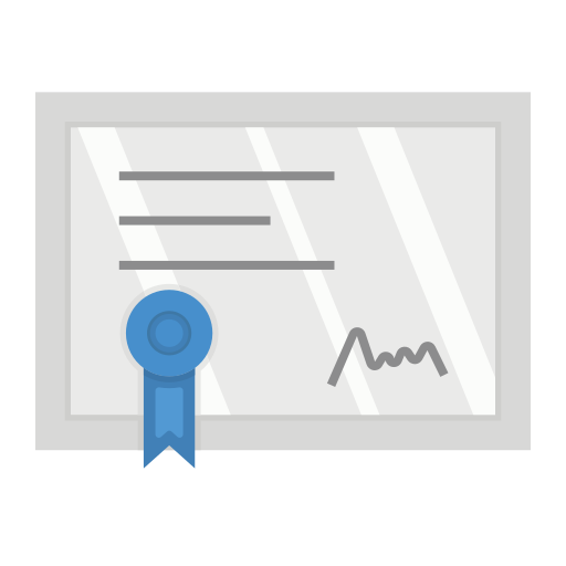 certificado icono gratis