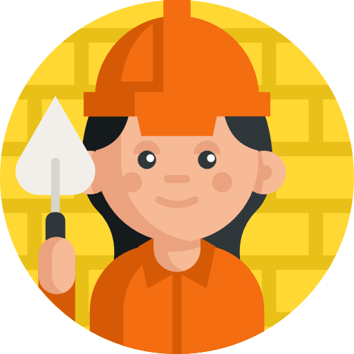 Builder Detailed Flat Circular Flat Icon