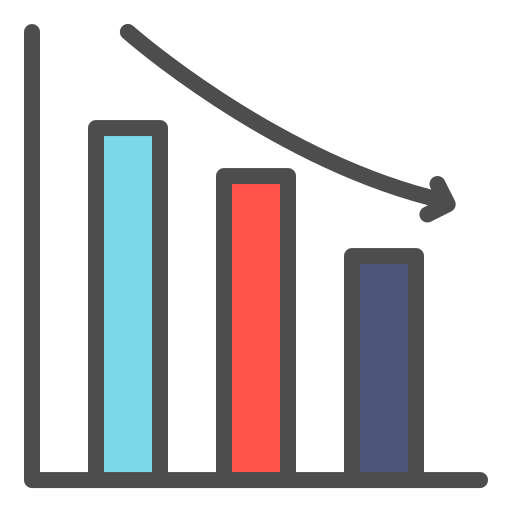 pérdidas icono gratis