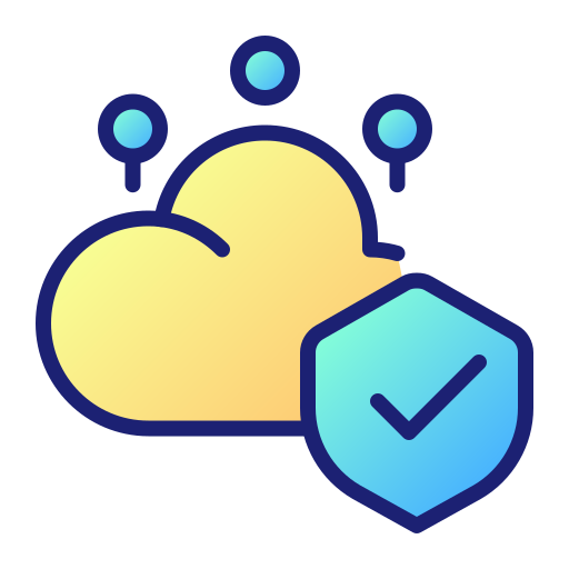 seguridad en la nube icono gratis