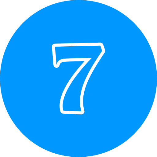 numero 7 icono gratis