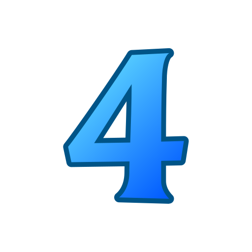 Number 4 free icon