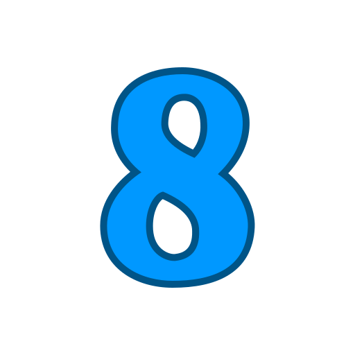 Number 8 free icon Number 8 free icon