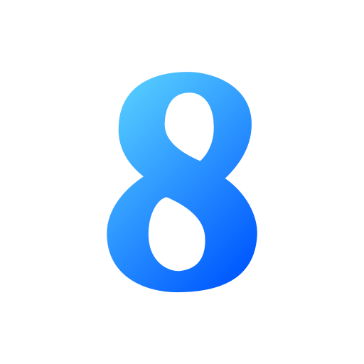 numero 8 icono gratis