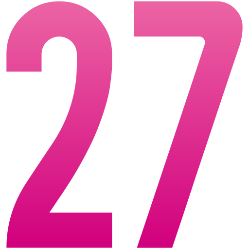 veintisiete icono gratis