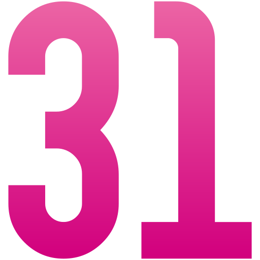 treinta y uno icono gratis