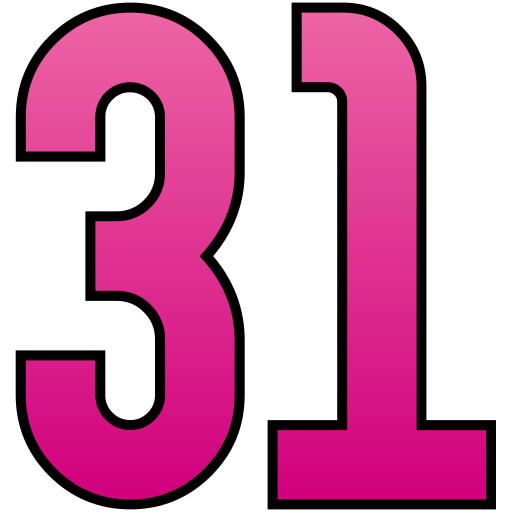 treinta y uno icono gratis