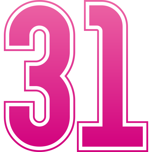 treinta y uno icono gratis